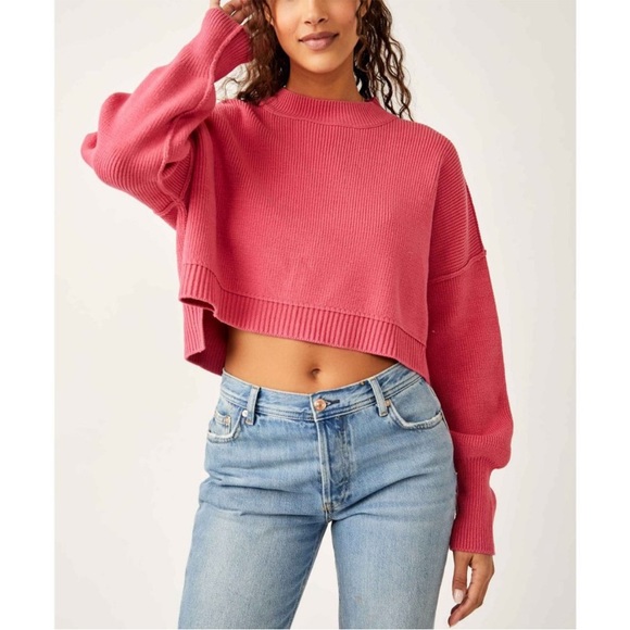 Free People Sweaters - Free People East Street Cropped Sweater in Madamoiselle